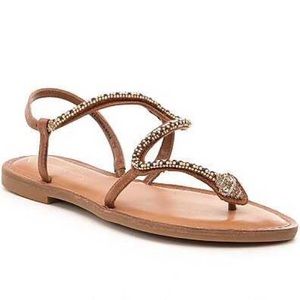 Cute rhinestone snake sandals!!